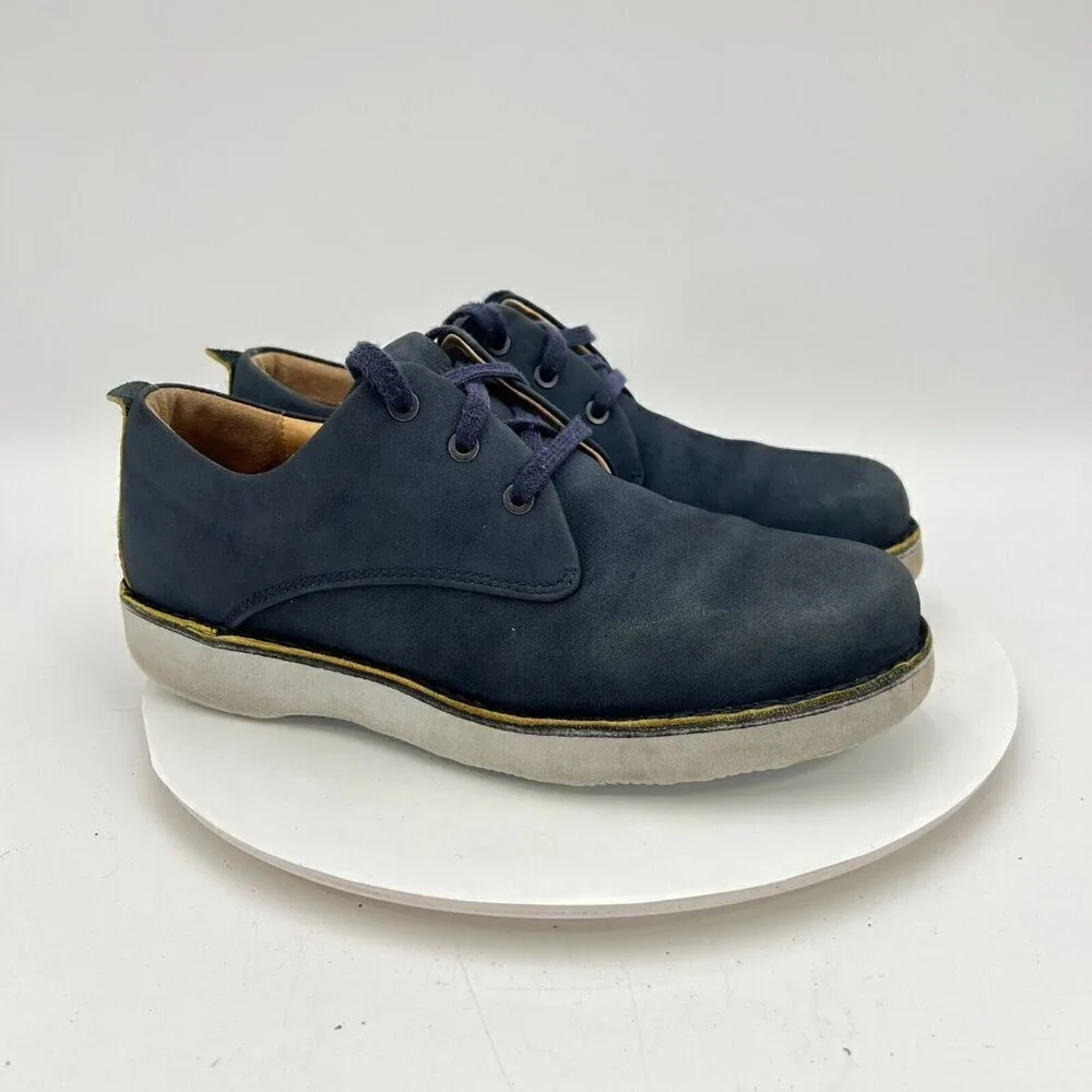 Samuel Hubbard 3216 Men Size 9.5M Blue Navy Suede Lace Up Derby Casual Shoes